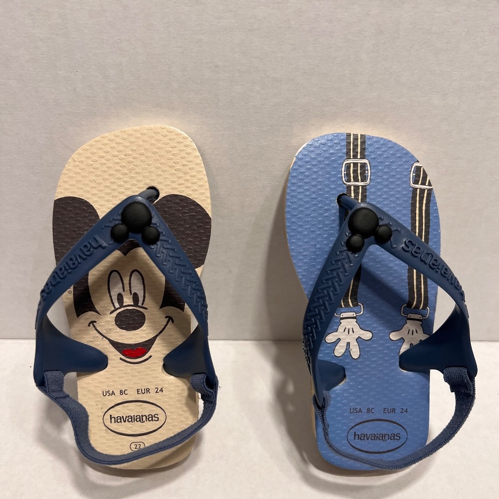 Havaianas Children Kids Mickey Mouse Sandals size 8c Toddler Flip flops